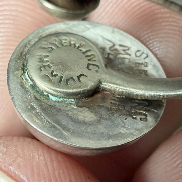 Vintage ALPACA MEXICO Sterling Silver 925 Dome Screw Back Earrings 14mm Classic - Picture 14 of 16